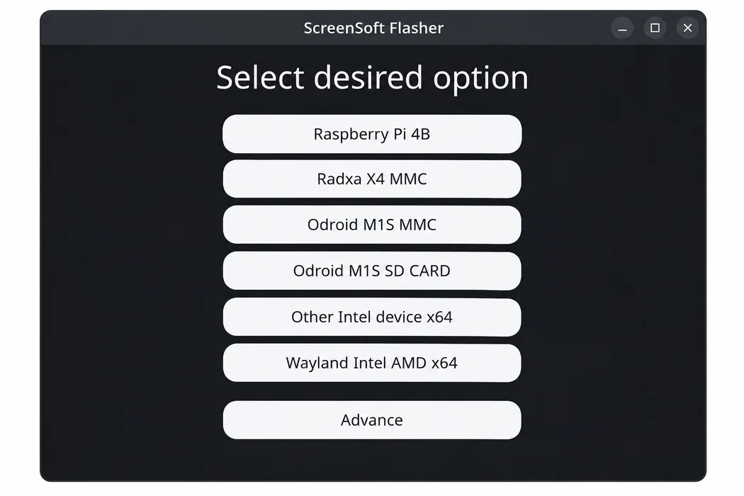 Choose “Wayland Intel AMD x64” (for a standard Intel/AMD computer).