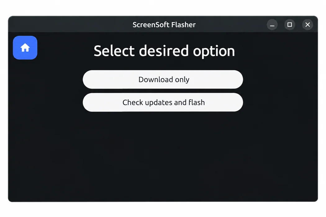 Choose “Check updates and flash”.