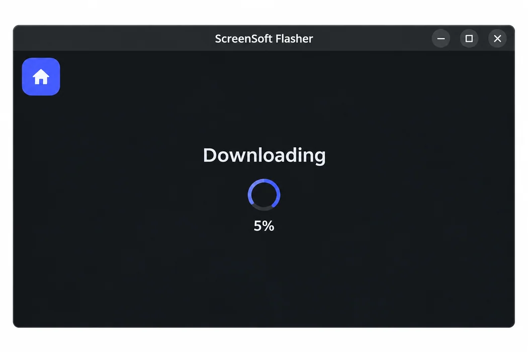 Wait for download and flashing to finish. Do not disconnect the disk during installation.