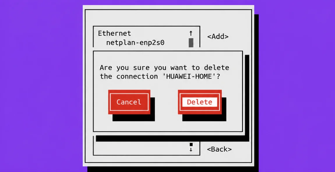 Delete a saved network