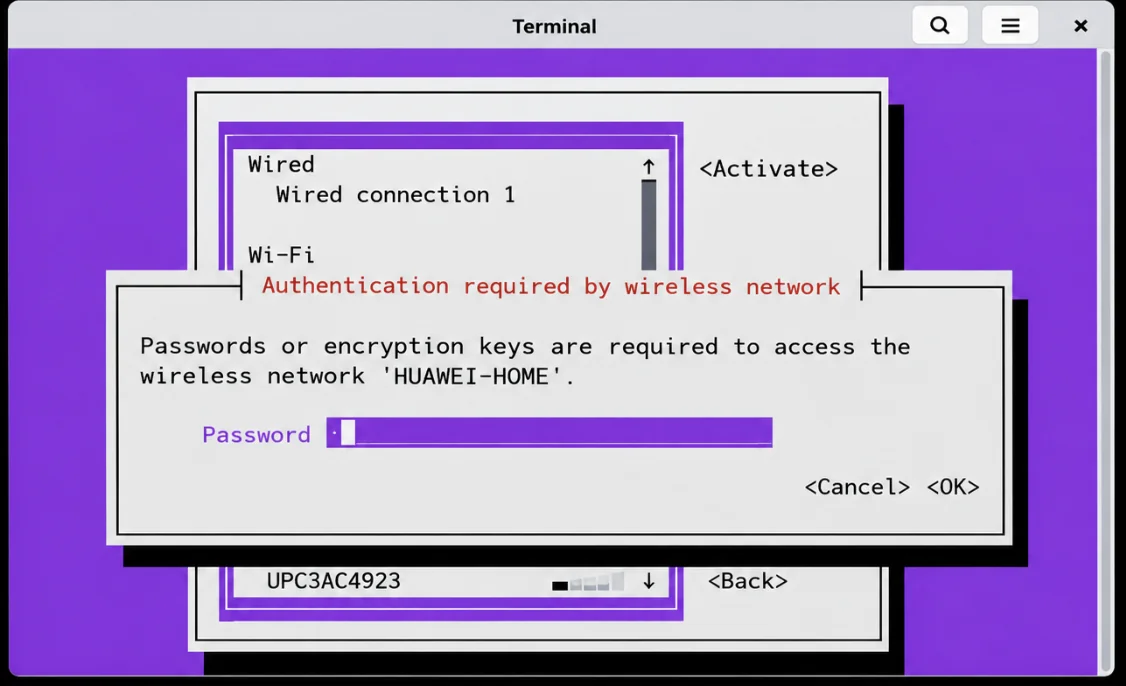Enter the password